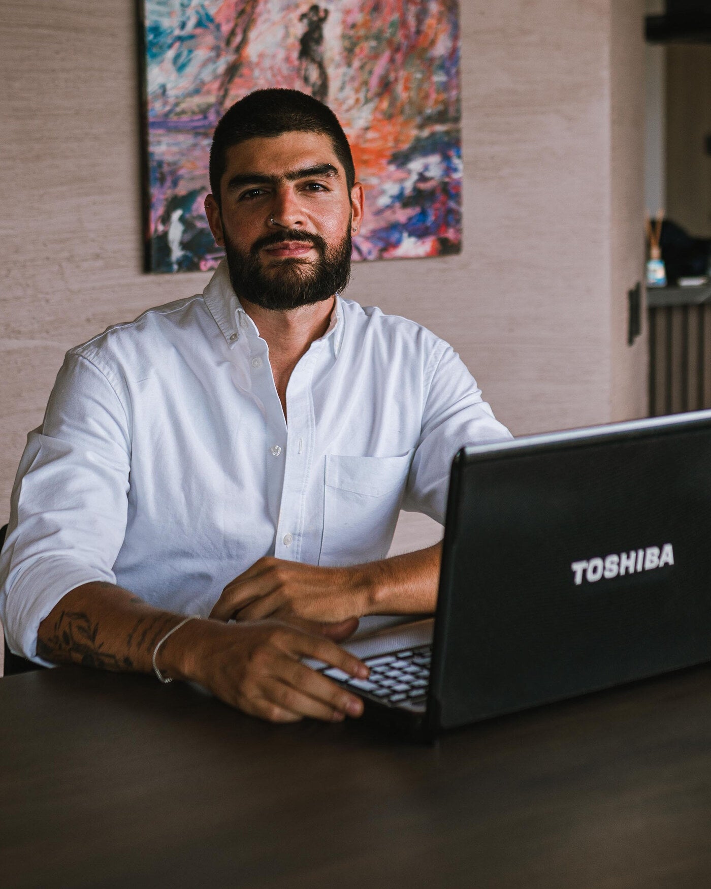 Daniel Esteban Quintero durante una sesión de acompañamiento psicológico online